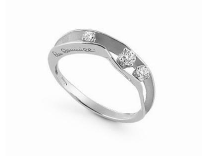 Cammilli Firenze Dune Ring White Ice Gold 2reihig mit Brillanten 0,190ct – Ringe Ring mit Besatz aus 750 Weißgold.