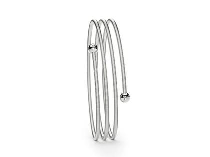 Niessing Colette C Embrace Armreif 3-fach Platinum mit zweifachem Besatz – Armschmuck Armreif aus 950 Platin.