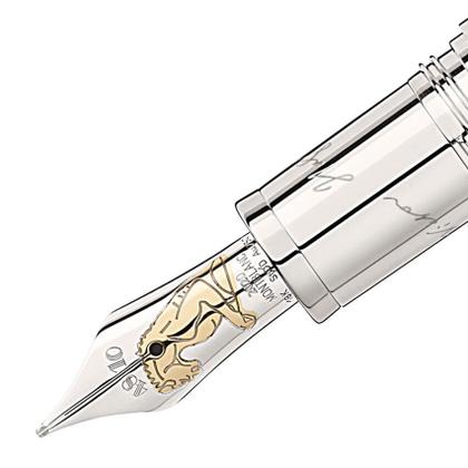 Montblanc Writers Edition                2020: Limited Edition Victor Hugo 1831 Füllfederhalter – Schreibgeräte Füllfederhalter aus 750 Gelbgold, Metall und und platiniert. – Ansicht 3