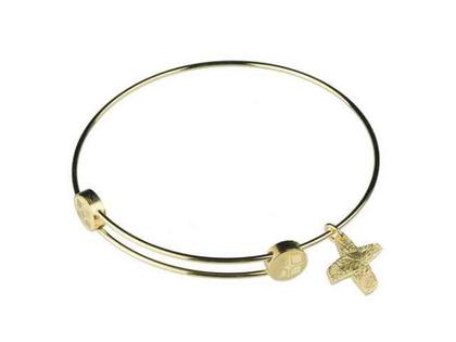 Ernstes Design A204 Armreif – Armschmuck Armreif aus Edelstahl und und vergoldet.