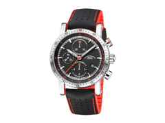 Mühle Glashütte Teutonia Sport I Chronograph Automatik Edelstahl 42mm schwarzes Zifferblatt schwarzes Lederband – Herrenuhren Chronograph aus Edelstahl, Kautschuk und Leder. Das Gehäuse ist rund und silber. Das Lederarmband ist schwarz. Das Zifferblatt ist ein Index in schwarz. – Ansicht 2
