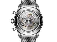 Breitling Superocean Heritage B01 Chronograph Automatik Edelstahl 42mm blaues Zifferblatt Metallband – Herrenuhren Chronograph aus 750 Rotgold, Edelstahl und Keramik. Das Gehäuse ist rund und silber. Das Edelstahlarmband ist silber. Das Zifferblatt ist ein Index in blau. – Ansicht 3
