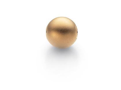 Jörg Heinz Wechselschließe Kugel Gelbgold 10mm mattiert – Anhänger Collier Schließe aus 750 Gelbgold.