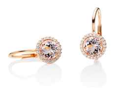 Capolavoro Espressivo Ohrhänger Roségold Morganit – Ohrschmuck Ohrhänger aus 750 Rotgold.