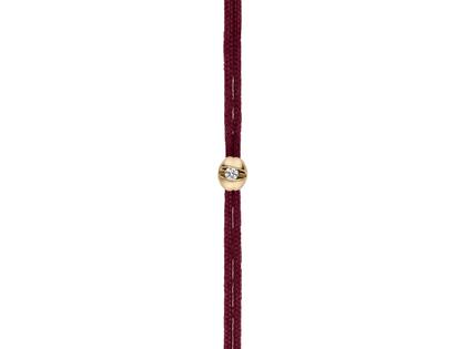 Schaffrath Colortaire Armband Gelbgold mit Brillant 0,015 Dark Burgundy – Armschmuck Armband in rot und aus 750 Gelbgold.