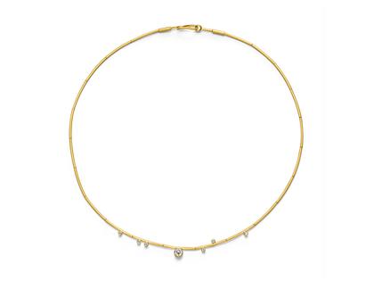 Henrich & Denzel Tau Collier Gelbgold 42cm mit Brillanten 0,410ct – Halsschmuck Collier in gelbgold und aus 750 Gelbgold.