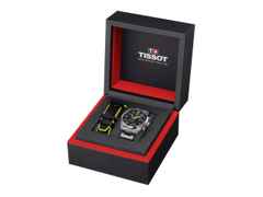 Tissot PR 100 Tour de France 2024 Chronograph Quarz Edelstahl 40mm schwarzes Zifferblatt Metallband – Herrenuhren Chronograph aus Edelstahl. Das Gehäuse ist rund und silber. Das Edelstahlarmband ist silber. Das Zifferblatt ist ein Index in schwarz. – Ansicht 8