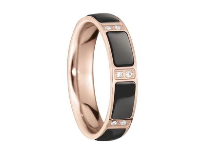Bering Arctic Symphony Innenring breit Materialmix Edelstahl IP rosé Keramik – Ringe Ring mit Besatz aus Edelstahl, Keramik und und .