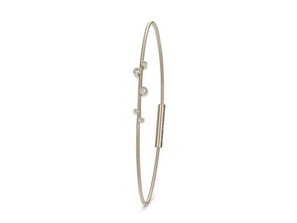 Niessing Artist Armband mit Anhänger 20 mm Sand Gray – Armschmuck Armband aus 750 Weißgold.