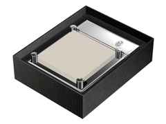 El Casco Haftnotiz Halter aus Messing verchromt – Büroaccessoires Zettelbox in silber und aus Messing. – Ansicht 3