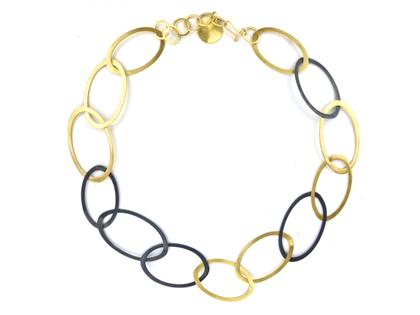 Maria Rzewuska KRN Collier Silber vergoldet 71cm – Halsschmuck Collier aus 925 Silber und und vergoldet.