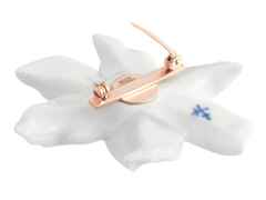 Meissen Bloom Collection Brosche "Blüte" Silber vergoldet 4,8x5,5cm – Ansteckschmuck Brosche aus 925 Silber vergoldet, Porzellan und und . – Ansicht 2