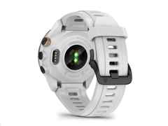 Garmin Approach S70 Smartwatch Kunststoff 42mm digitale Anzeige weißes Silikonband – Herrenuhren Uhr Multifunktion aus Keramik und Kunststoff. Das Gehäuse ist rund und grau. Das Kautschuk / Kunststoff / Silikon Armband ist weiß. Das Zifferblatt ist digital und schwarz. – Ansicht 6
