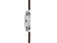 Sternglas Naos Pro Automatik Edelstahl 38mm graues Zifferblatt braunes Lederband – Herrenuhren Uhr mit Datum aus Edelstahl. Das Gehäuse ist rund und silber. Das Lederarmband ist braun. Das Zifferblatt ist arabisch Index und grau. – Ansicht 3