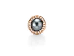Jörg Heinz Mystery Sphere Wechselschließe Roségold mit Tahitiperle und Brillanten 0,300ct – Anhänger Collier Schließe aus 750 Rotgold, 750 Weißgold und und . – Ansicht 2
