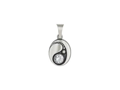 Nordform Design 07 Anhänger klein mit Bergkristall – Anhänger Anhänger mit Besatz aus 925 Silber.