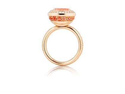 Capolavoro Twinkle Balloon  Damenring groß Roségold Morganit – Ringe Ring mit Besatz aus 750 Rotgold. – Ansicht 2