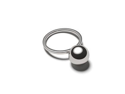 Niessing Now Galaxy  Ring 10mm Lava poliert – Ringe Ring aus Silber-Gold Legierung - 90 S.