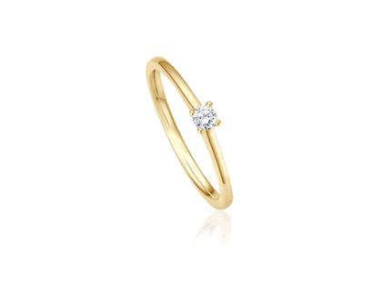 Giloy-Bellaluce Bella Luce Ring Gelbgold mit Brillanten 0,100ct – Ringe Ring mit Besatz aus 585 Gelbgold.