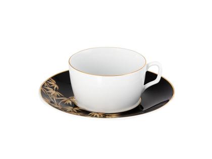 Meissen Cosmopolitan "Golden Bamboo" Cappuccinotasse Porzellan mit Golddekor V 0,30l – Porzellanwaren Tafelporzellan in weiß und aus Porzellan.