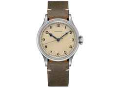 Longines Heritage Military Edelstahl silber braunes Lederband kaufen