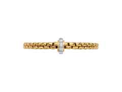 Fope Eka Flex'It   Armband  mittel Gelbgold 1 Ronde mit Brillanten 1,22ct M flexibel – Armschmuck Armband aus 750 Gelbgold, 750 Weißgold und und . – Ansicht 3