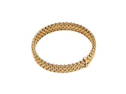 Fope Panorama Flex'It Men Armband Gelbgold M schwarzer Brillant 0,010ct flexibel – Armschmuck Armband aus 750 Gelbgold.