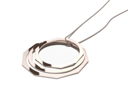 Anhänger Anhänger ohne Besatz in grau und aus Silber-Gold Legierung - 90 S.