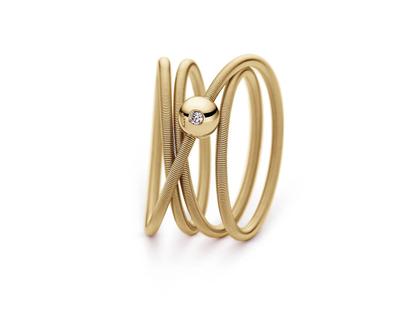 Niessing Colette Damenring mit Brillant 4-fach Classic Yellow – Ringe Ring aus 750 Gelbgold.