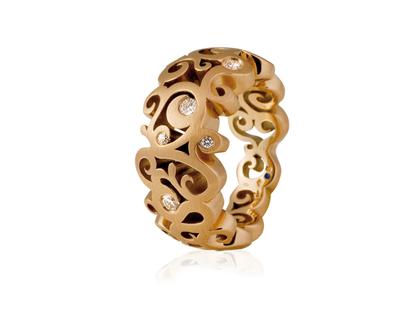 Schmuckwerk Ranke Ring Roségold mit Brillanten 0,250ct – Ringe Ring mit Besatz aus 750 Rotgold.