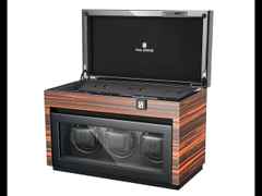 Paul Design Gentlemen  3+5 Uhrenbeweger Makassar – Uhrenbeweger Uhrenbeweger für mehrere Uhren aus Holz. – Ansicht 3