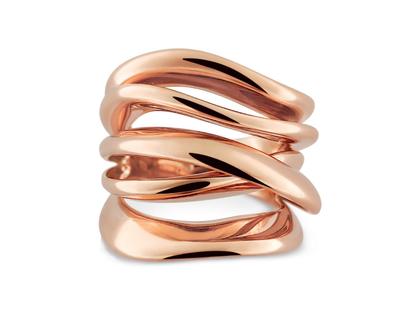 Cammilli Firenze Firenze Lux Ring Pink Champagne 5reihig – Ringe Ring aus 750 Rotgold.
