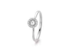 Jörg Heinz Swing Boho Pearl XS Ring Weißgold mit weißer Zuchtperle und Brillanten 0,070ct – Ringe Ring mit Besatz in silber und aus 750 Weißgold.