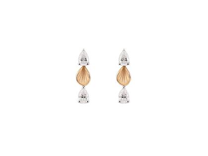 Cammilli Firenze Divina Ohrhänger     White Ice und Orange Apricot mit Brillanten 0,80ct – Ohrschmuck Ohrhänger aus 750 Rotgold, 750 Weißgold und und .