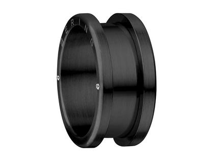 Bering Arctic Symphony Herren Außenring breit blank Edelstahl IP schwarz – Ringe Ring mit Besatz aus Edelstahl.