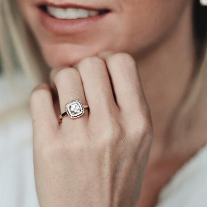 Capolavoro Amore Mio Ring Roségold mit Rosenquarz antik geschliffen – Ringe Ring mit Besatz aus 750 Rotgold. – Ansicht 2