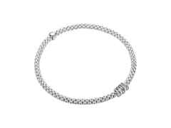 Fope Prima Armband mit  5 Brillanten Weißgold – Armschmuck Armband aus 750 Weißgold.