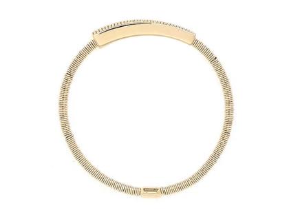 Pesavento Pixel Armreif 17cm Silber gelbvergoldet – Armschmuck Armreif aus 750 Gelbgold, 925 Silber und und .