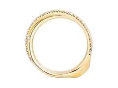 Capolavoro Magnifico Außenring "Jaquet" Gelbgold doppelt – Ringe Ring mit Besatz in gelbgold und aus 750 Gelbgold. – Ansicht 2