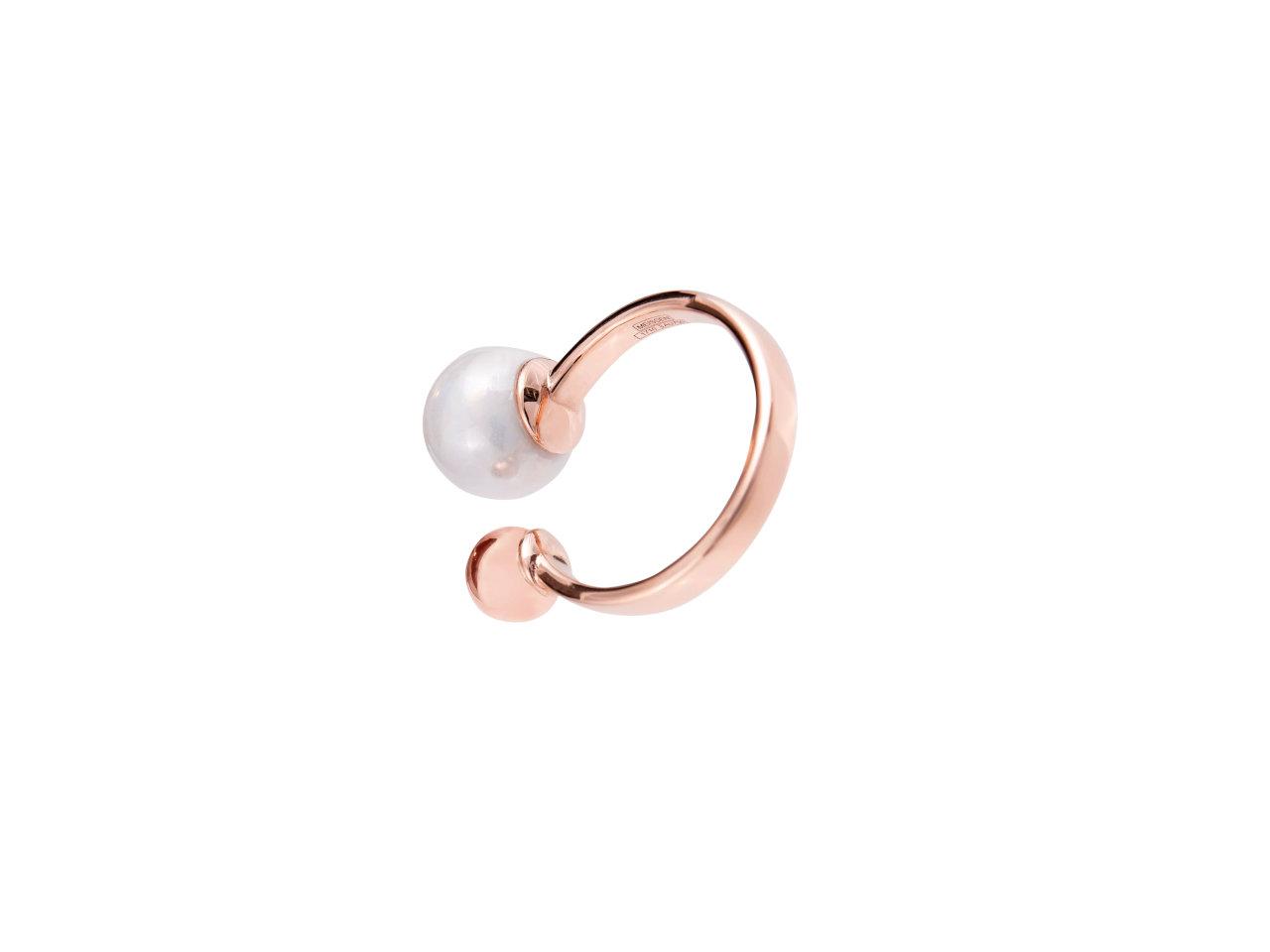 Meissen Pearl Collection  Circle Ring Roségold mit weißer Perle aus Meissener Porzellan® – Ringe Ring aus 750 Rotgold, Porzellan und und . – Ansicht 2