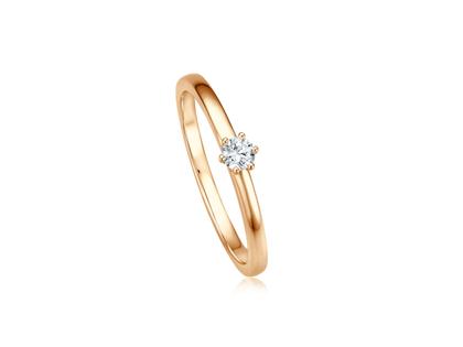 Giloy-Bellaluce Bella Luce Ring Rotgold mit Brillant 0,170ct – Ringe Ring mit Besatz aus 585 Rotgold.