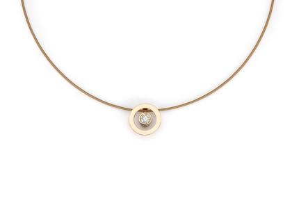 Angela Hübel Schatzinsel Anhänger Roségold mit Brillant klein – Anhänger Anhänger mit Besatz in roségold und aus 750 Rotgold.