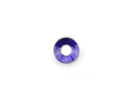 Ehinger Schwarz Charlotte Scheibe Silber mit blauer Emaille 20mm gewölbt – Weiterer Schmuck Sonstiger Schmuck aus 925 Silber, Emaille und und .