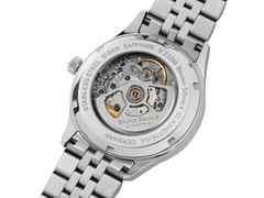 Bruno Söhnle Glashütte Turin Automatik "Bright Red" Sonderedition 2026 Edelstahl 39,5mm rotes Zifferblatt Metallband – Herrenuhren Uhr mit Datum aus Edelstahl. Das Gehäuse ist rund und silber. Das Edelstahlarmband ist silber. Das Zifferblatt ist ein Index in rot. – Ansicht 2
