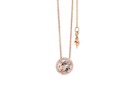 Capolavoro Espressivo Anhänger Roségold mit Morganit und Brillanten 0,100ct – Anhänger Anhänger mit Besatz aus 750 Rotgold.