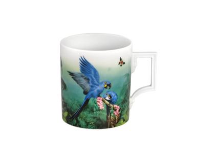 Meissen MUG Collection Henkelbecher Amazonas - Ara Hyazinthara – Porzellanwaren Tafelporzellan in weiß und aus Porzellan.