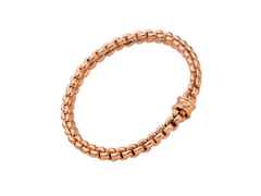 Fope Eka Flex'It  Armband   schmal Roségold 1 Ronde mit Brillant 0,01ct M flexibel – Armschmuck Armband aus 750 Rotgold. – Ansicht 2