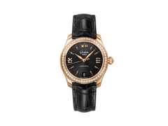 Glashütte Original Lady Serenade Automatik Roségold 36mm schwarzes Zifferblatt mit Brillanten schwarzes Lederband
