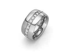 IsabelleFa Navette Ring 11 Weißgold mit Brillanten 1,52ct – Ringe Ring mit Besatz aus 750 Rotgold.