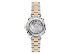 Omega Seamaster Aqua Terra 150M Automatik Edelstahl und Gelbgold 30mm Perlmutt-Zifferblatt mit Diamanten Metallband – Damenuhren Uhr mit Datum aus 750 Gelbgold und Edelstahl. Das Gehäuse ist rund und silber-gelbgold. Das Edelstahlarmband mit Gold ist silber-gelbgold. Das Zifferblatt ist ein Index in weiß. – Ansicht 2